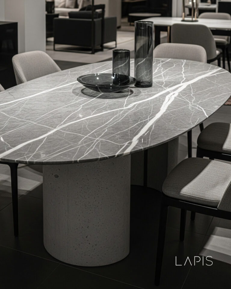 grey marble dining table