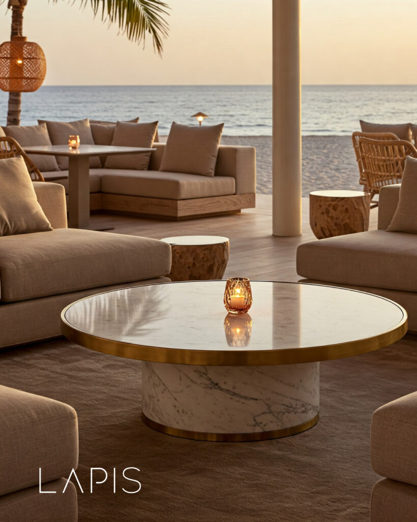 coffee table in a restaurant